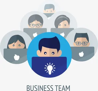 团队年终报告封面免抠