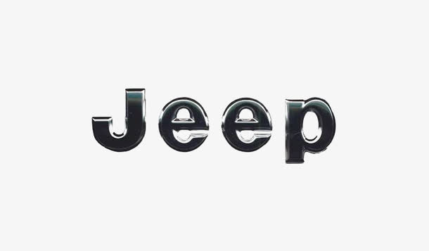 免抠金属质感黑色车标jeeplogo免抠