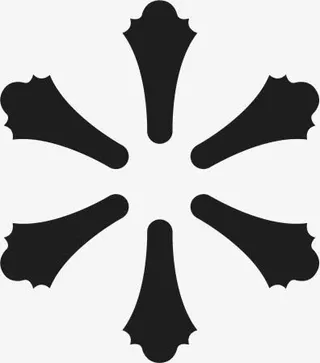 角花底纹花型对称平面图形免抠