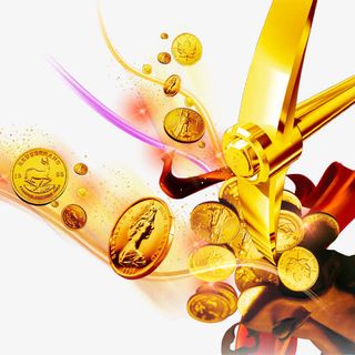 创意金融金币免抠