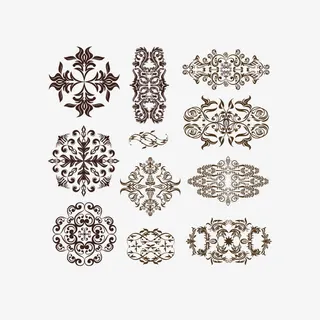 欧美手绘矢量免抠素材免抠