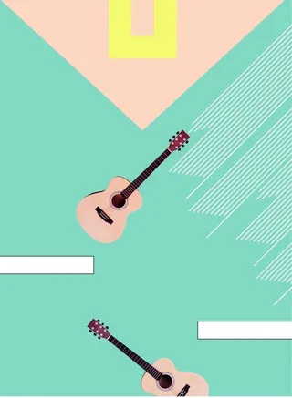 夏日促销扁平化几何海报高清