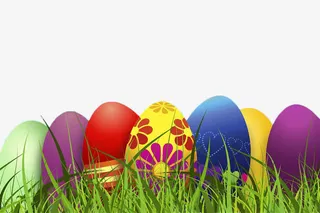 草地上的彩蛋免抠