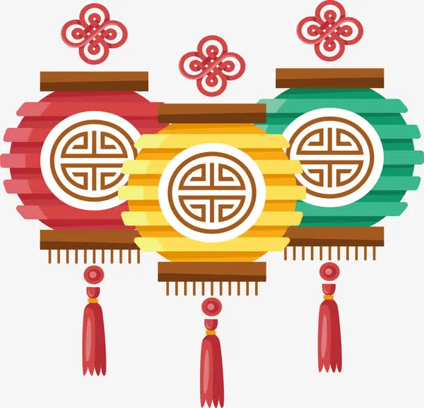 中国结装饰灯笼免抠