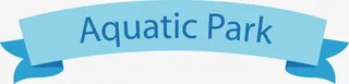 矢量手绘蓝色字母飘带免抠