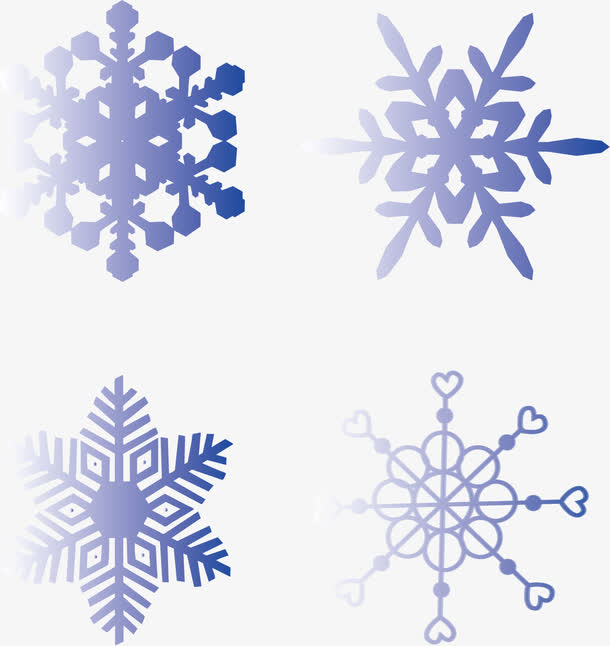 雪花矢量漫天飞雪素材免抠