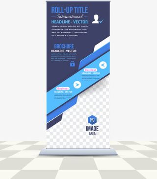 矢量科技X展架免抠