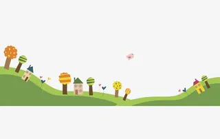 弯曲的草地免抠