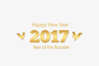 矢量金色2017年免抠