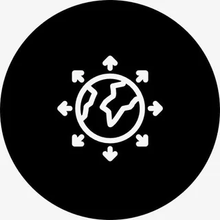 世界地球仪环绕的箭头圈图标免抠