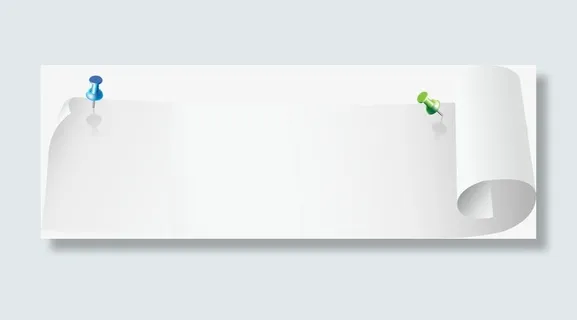 白色简约白纸免抠