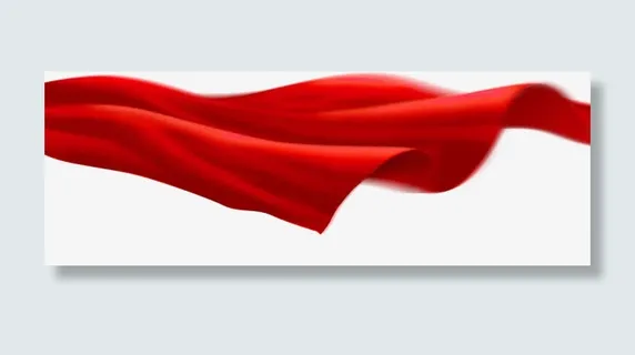 飘扬的红色旗帜免抠