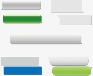 矢量网络聊天对话框免抠