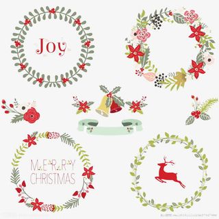 圣诞花环装饰图标免抠