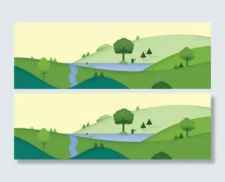 清新一整天-湖泊背景图高清