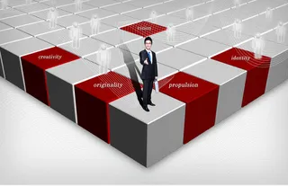 商务男人方格子素材背景