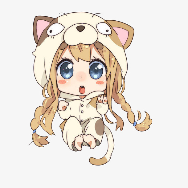 狗帽子小女孩免抠