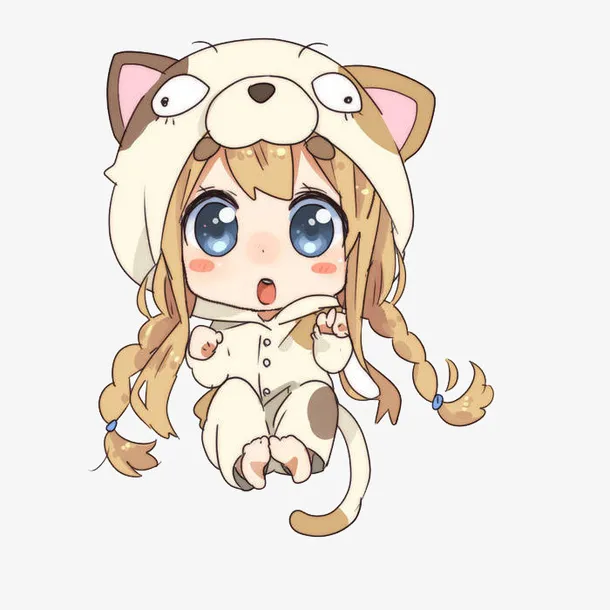 狗帽子小女孩免抠