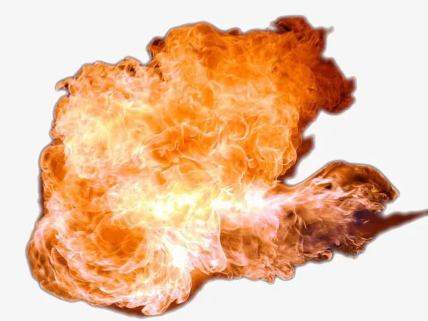 爆发的火焰免抠