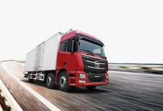 实物急速物流大货车免抠