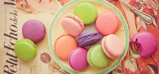 日系文艺清新马卡龙蛋糕美食高清