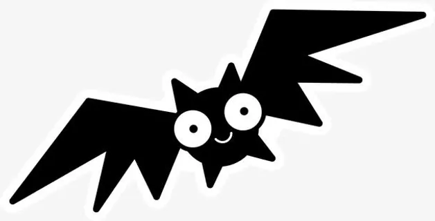 简单黑色蝙蝠免抠