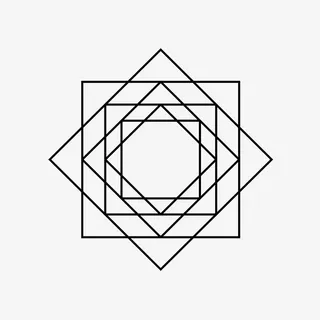 线性几何图案免抠