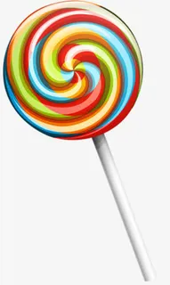 彩色卡通圣诞棒棒糖免抠