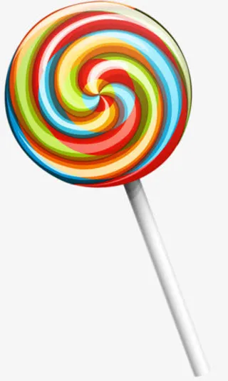彩色卡通圣诞棒棒糖免抠