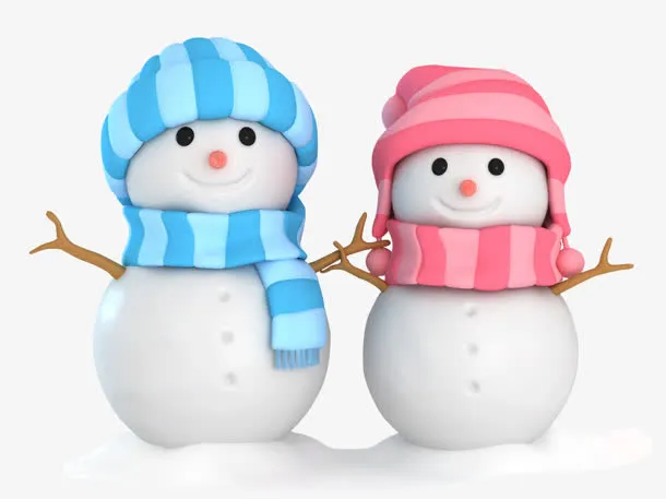 卡通雪人png素材免抠