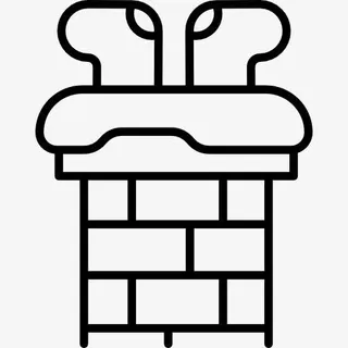 Santa在烟囱图标免抠