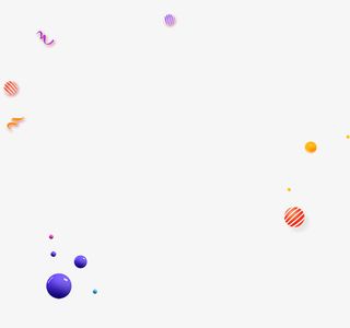 精致小球漂浮物免抠