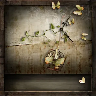 蝴蝶与怀旧背景 蝴蝶与怀旧背景