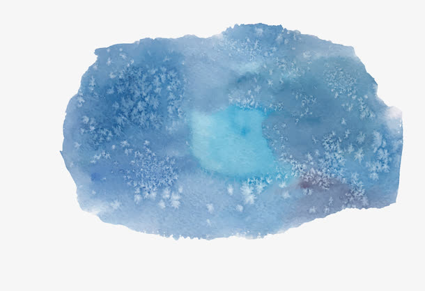 水粉墨迹图案免抠