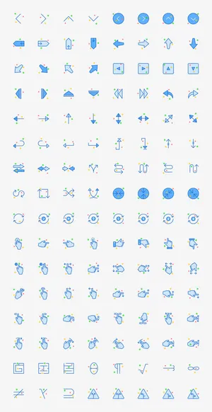 多款卡通箭头指示免抠