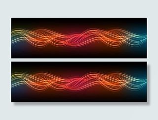 唯美彩色线条免抠