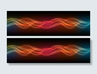 唯美彩色线条免抠