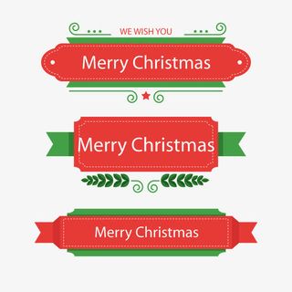 圣诞节 节日装饰 标签 标牌免抠