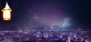 枕星揽空创意地产广告背景banner