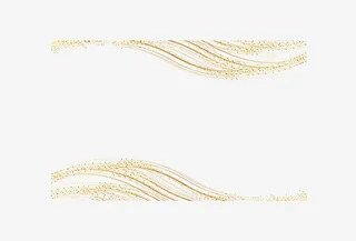 金色发光波纹边框免抠