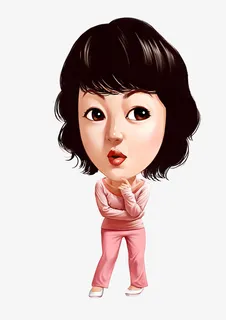 手托下巴想事情的女孩免抠