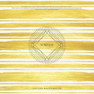 金色笔染色条纹免抠