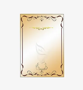 香槟金色授权书底纹免抠