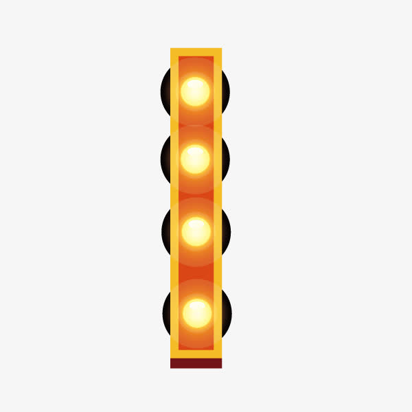 数字字母 字母I 霓虹灯字体免抠