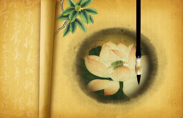 工笔画背景高清