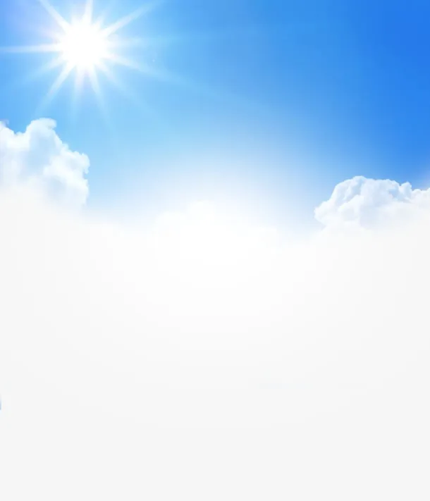 太阳蓝天白云天空素材免抠