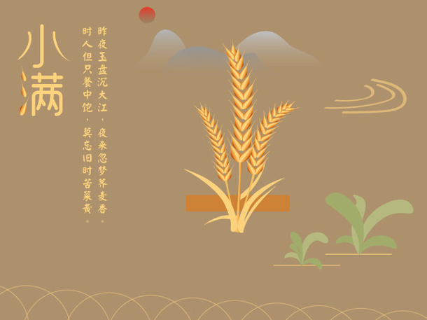 24节气小满养生免抠