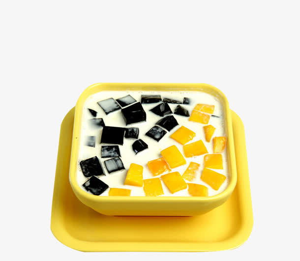 龟苓膏双皮奶甜品素材免抠