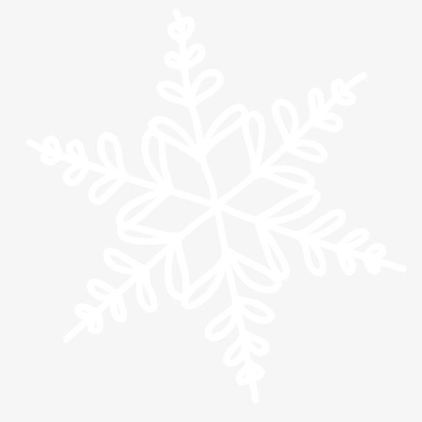 白色雪花免抠