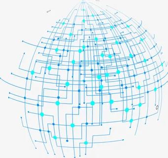 蓝色细密网络海报背景